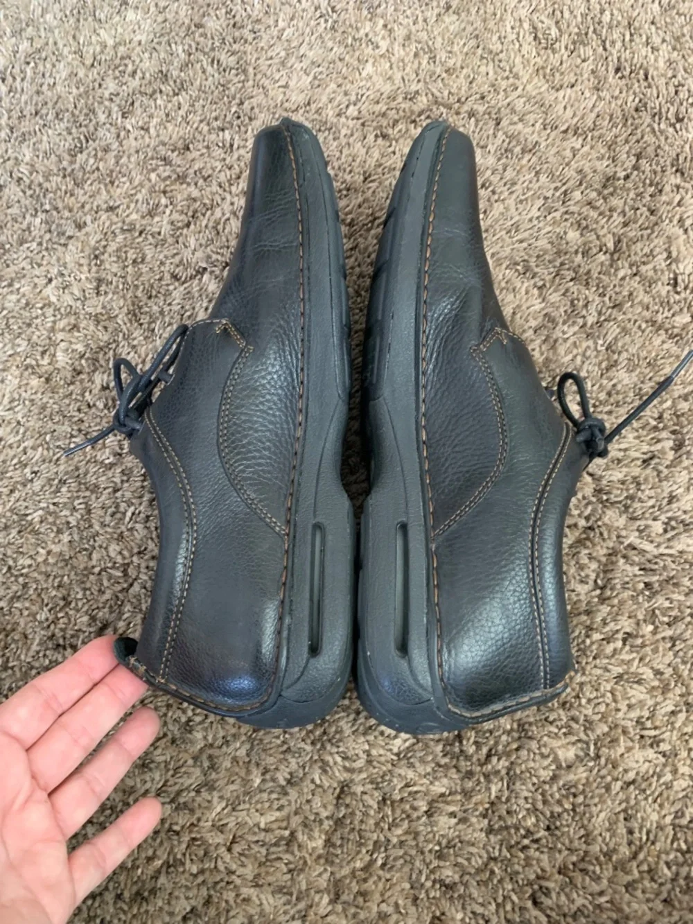 Cole Haan Black Pebble Leather Oxford Casual Shoes 10.5 Classic